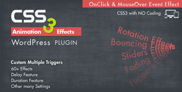 Animation CSS3 Effekte Wordpress Plugin